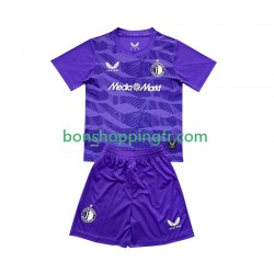 Maillot 3ème Feyenoord Rotterdam Gardien 2025-2026 Manches Courtes Jeune Enfant(+shorts)