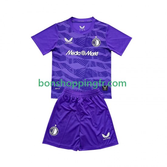 Maillot 3ème Feyenoord Rotterdam Gardien 2025-2026 Manches Courtes Jeune Enfant(+shorts)