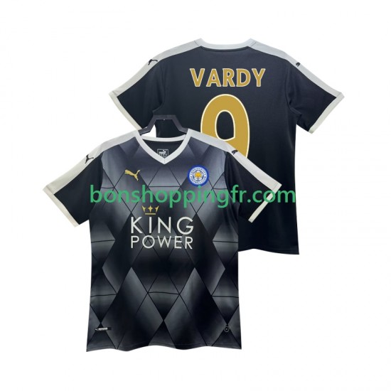 Maillot Rétro Extérieur Leicester City VARDY 9 2014 2015 Manches Courtes Homme