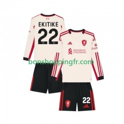 Maillot Extérieur Liverpool Hugo Ekitike 22 2025-2026 Manches Longues Jeune Enfant(+shorts)