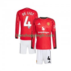 Maillot Domicile Liverpool Virgil van Dijk 4 2025-2026 Manches Longues Jeune Enfant(+shorts)