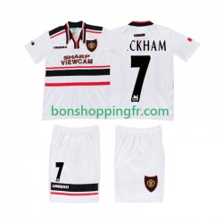Maillot Rétro Extérieur Manchester United BECKHAM 7 1998 Manches Courtes Jeune Enfant(+shorts)