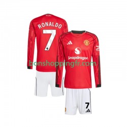 Maillot Domicile Manchester United Cristiano Ronaldo 7 2025-2026 Manches Longues Jeune Enfant(+shorts)