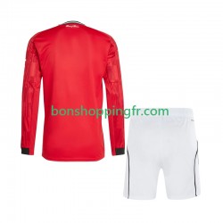 Maillot Domicile Manchester United 2025-2026 Manches Longues Jeune Enfant(+shorts)