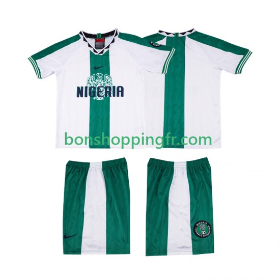 Maillot Rétro Extérieur Nigeria 1996 Manches Courtes Jeune Enfant(+shorts)