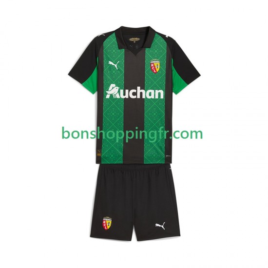 Maillot Extérieur RC Lens 2025-2026 Manches Courtes Jeune Enfant(+shorts)