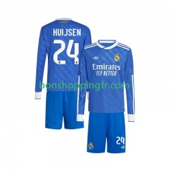 Maillot 3ème Real Madrid Huijsen 24 2025-2026 Manches Longues Jeune Enfant(+shorts)