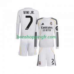 Maillot Domicile Real Madrid Vinicius Junior 7 2025-2026 Manches Longues Jeune Enfant(+shorts)