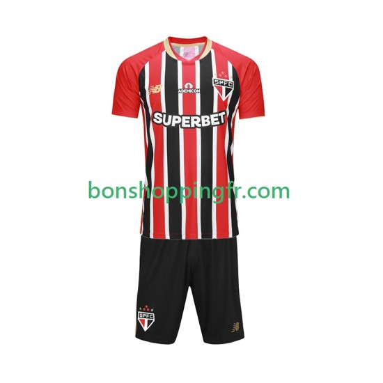 Maillot Extérieur São Paulo 2025-2026 Manches Courtes Jeune Enfant(+shorts)