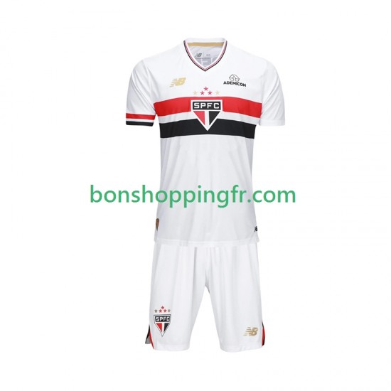 Maillot Domicile São Paulo 2025-2026 Manches Courtes Jeune Enfant(+shorts)