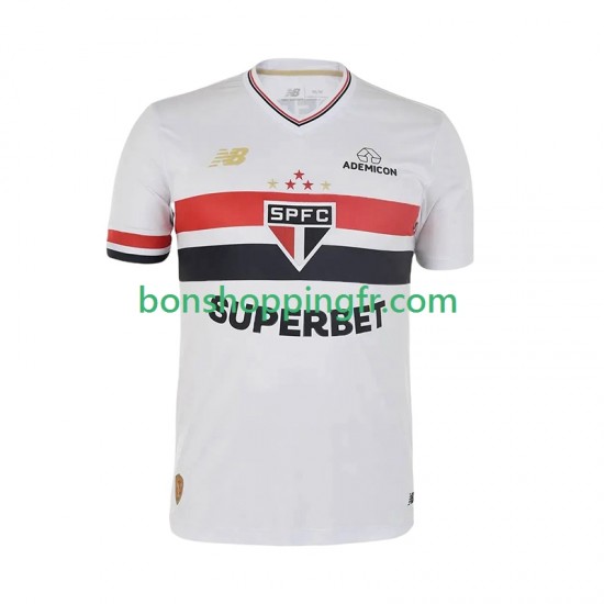 Maillot Domicile São Paulo 2025-2026 Manches Courtes Homme
