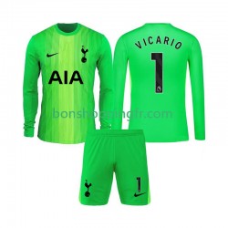 Maillot Domicile Tottenham Hotspur Gardien Guglielmo Vicario 1 2025-2026 Manches Longues Jeune Enfant(+shorts)
