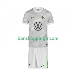 Maillot Extérieur VfL Wolfsburg 2025-2026 Manches Courtes Jeune Enfant(+shorts)