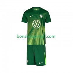 Maillot Domicile VfL Wolfsburg 2025-2026 Manches Courtes Jeune Enfant(+shorts)