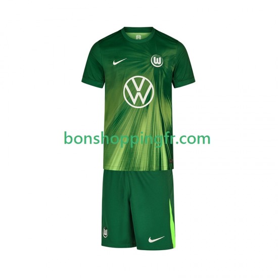 Maillot Domicile VfL Wolfsburg 2025-2026 Manches Courtes Jeune Enfant(+shorts)