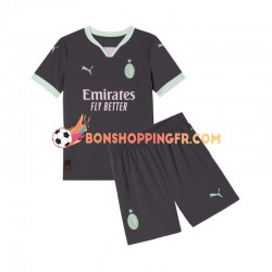 Maillot 3ème AC Milan 2024-2025 Manches Courtes Jeune Enfant(+shorts)