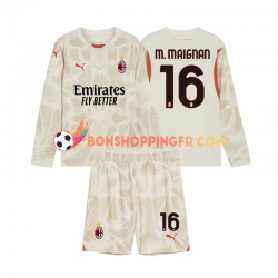 Maillot 3ème AC Milan Gardien Mike Maignan 16 2024-2025 Manches Longues Jeune Enfant(+shorts)