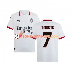 Maillot Extérieur AC Milan Morata 7 2024-2025 Manches Courtes Homme
