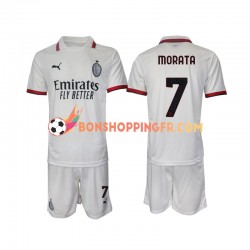 Maillot Extérieur AC Milan Morata 7 2024-2025 Manches Courtes Jeune Enfant(+shorts)