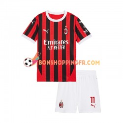 Maillot Domicile AC Milan ibrahimovic 11 2024-2025 Manches Courtes Jeune Enfant(+shorts)