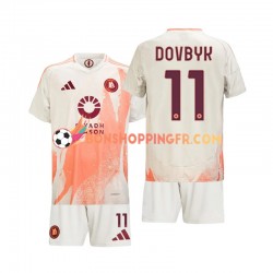 Maillot Extérieur AS Rome Artem Dovbyk 11 2024-2025 Manches Courtes Jeune Enfant(+shorts)