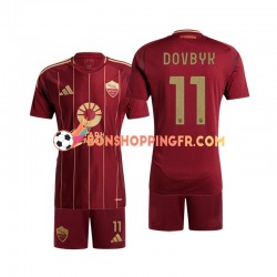 Maillot Domicile AS Rome Artem Dovbyk 11 2024-2025 Manches Courtes Jeune Enfant(+shorts)