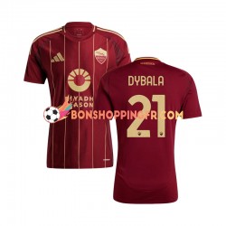 Maillot Domicile AS Rome Paulo Dybala 21 2024-2025 Manches Courtes Homme