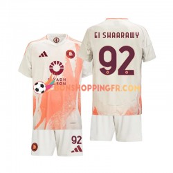 Maillot Extérieur AS Rome Stephan El Shaarawy 92 2024-2025 Manches Courtes Jeune Enfant(+shorts)