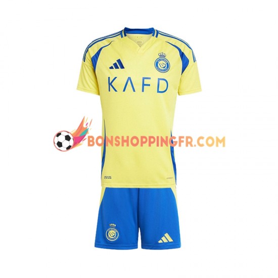 Maillot Domicile Al Nassr 2024-2025 Manches Courtes Jeune Enfant(+shorts)