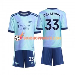 Maillot 3ème Arsenal Calafiori 33 2024-2025 Manches Courtes Jeune Enfant(+shorts)