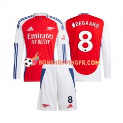 Maillot Domicile Arsenal Martin Odegaard 8 2024-2025 Manches Longues Jeune Enfant(+shorts)
