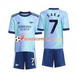 Maillot 3ème Arsenal Saka 7 2024-2025 Manches Courtes Jeune Enfant(+shorts)