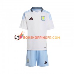 Maillot Extérieur Aston Villa 2024-2025 Manches Courtes Jeune Enfant(+shorts)