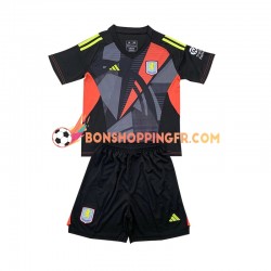 Maillot Extérieur Aston Villa Gardien 2024-2025 Manches Courtes Jeune Enfant(+shorts)