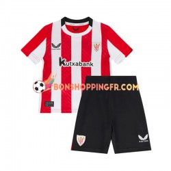 Maillot Domicile Athletic Bilbao 2024-2025 Manches Courtes Jeune Enfant(+shorts)