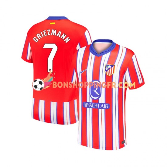 Maillot Domicile Atlético Madrid Antoine Griezmann 7 2024-2025 Manches Courtes Homme