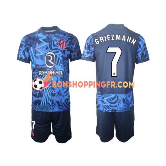 Maillot 3ème Atlético Madrid Griezmann 7 2024-2025 Manches Courtes Jeune Enfant(+shorts)