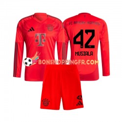 Maillot Domicile Bayern Munich Jamal Musiala 42 2024-2025 Manches Longues Jeune Enfant(+shorts)