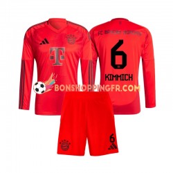 Maillot Domicile Bayern Munich Joshua Kimmich 6 2024-2025 Manches Longues Jeune Enfant(+shorts)