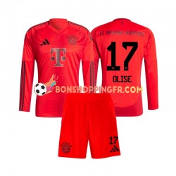 Maillot Domicile Bayern Munich Michael Olise 17 2024-2025 Manches Longues Jeune Enfant(+shorts)