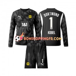 Maillot 4ème Borussia Dortmund Gardien Gregor Kobel 1 2024-2025 Manches Longues Jeune Enfant(+shorts)
