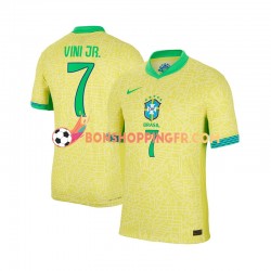 Maillot Domicile Brésil VINI JR 7 2024 Manches Courtes Homme