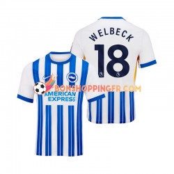 Maillot Domicile Brighton Hove Albion WELBECK 18 2024-2025 Manches Courtes Homme