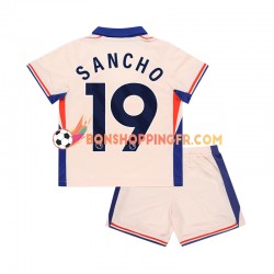 Maillot Extérieur Chelsea Jadon Sancho 19 2024-2025 Manches Courtes Jeune Enfant(+shorts)