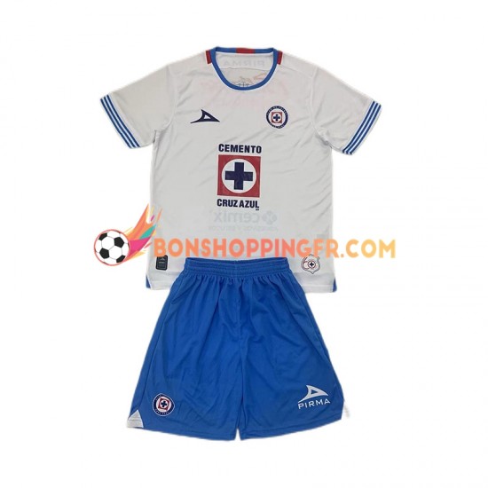 Maillot Extérieur Cruz Azul 2024-2025 Manches Courtes Jeune Enfant(+shorts)