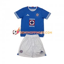 Maillot Domicile Cruz Azul 2024-2025 Manches Courtes Jeune Enfant(+shorts)