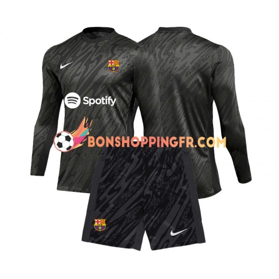 Maillot 3ème FC Barcelone Gardien 2024-2025 Manches Longues Jeune Enfant(+shorts)