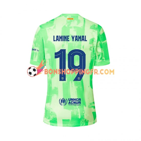 Maillot 3ème FC Barcelone LAMINE YAMAL 19 UCL Font 2024-2025 Manches Courtes Homme