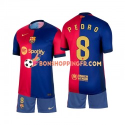 Maillot Domicile FC Barcelone Pedro 8 2024-2025 Manches Courtes Jeune Enfant(+shorts)