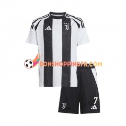 Maillot Domicile Juventus Cristiano Ronaldo 7 2024-2025 Manches Courtes Jeune Enfant(+shorts)